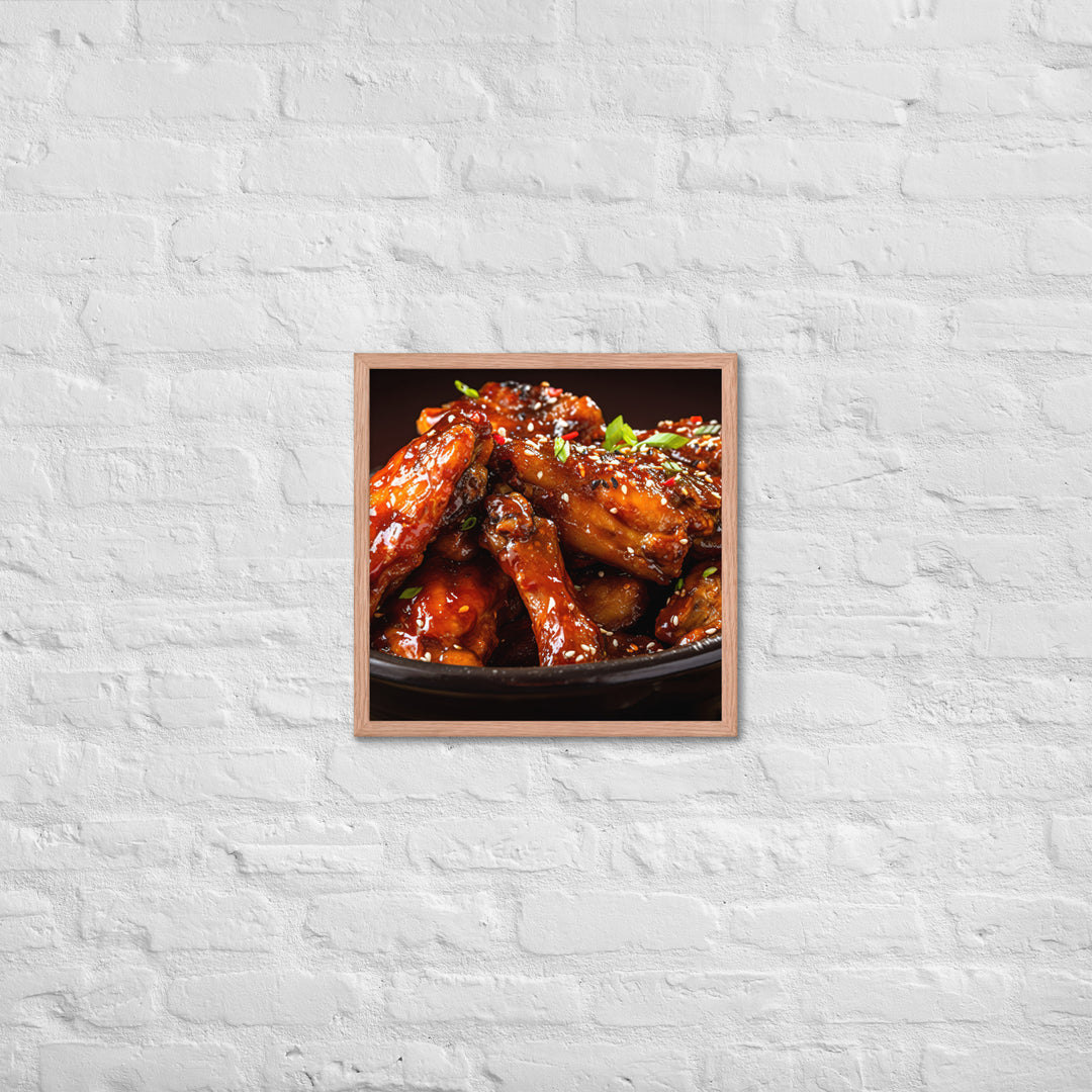 BBQ Wings Framed poster 🤤 from Yumify.AI