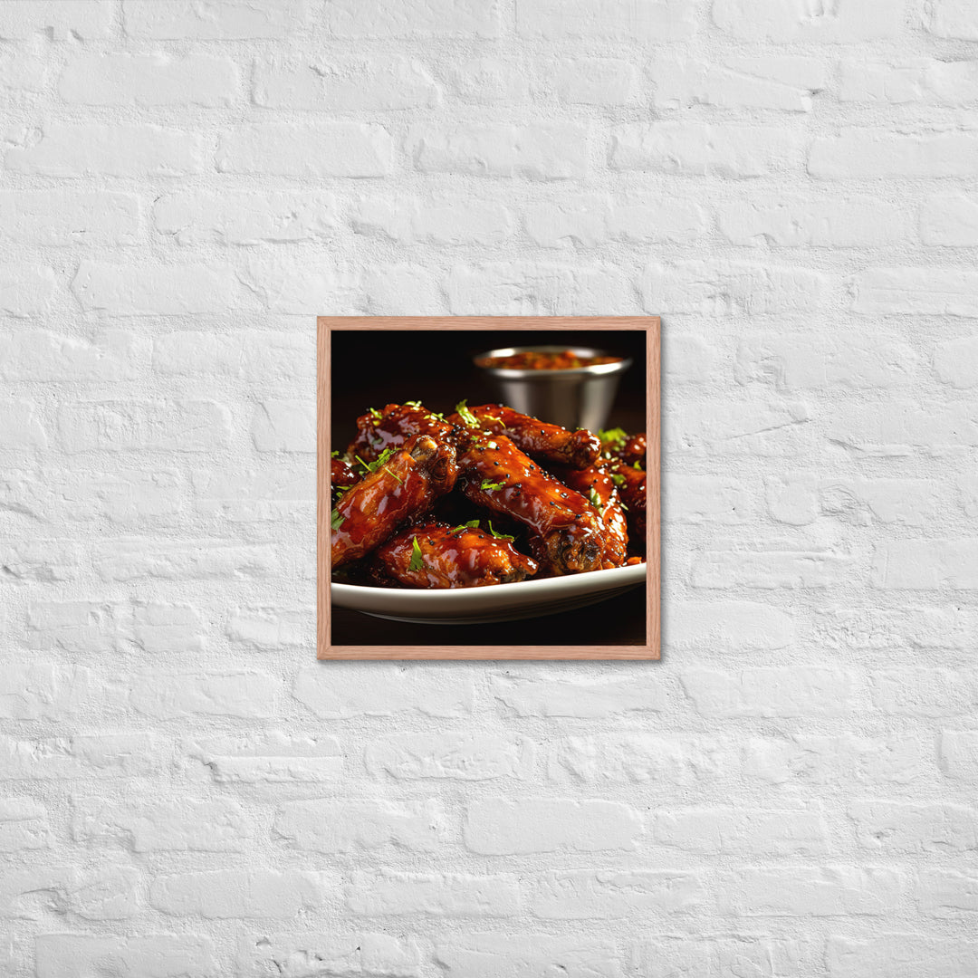 BBQ Wings Framed poster 🤤 from Yumify.AI