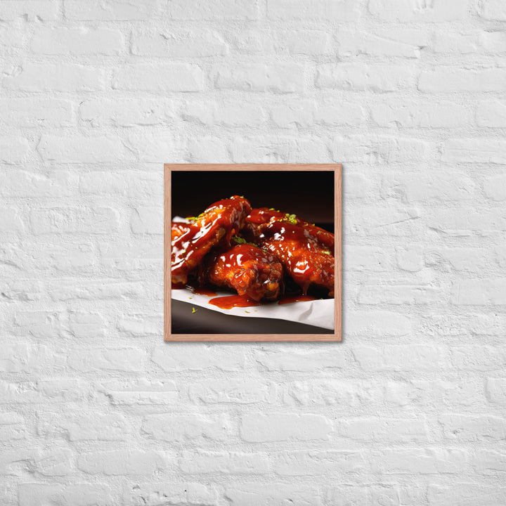 BBQ Wings Framed poster 🤤 from Yumify.AI