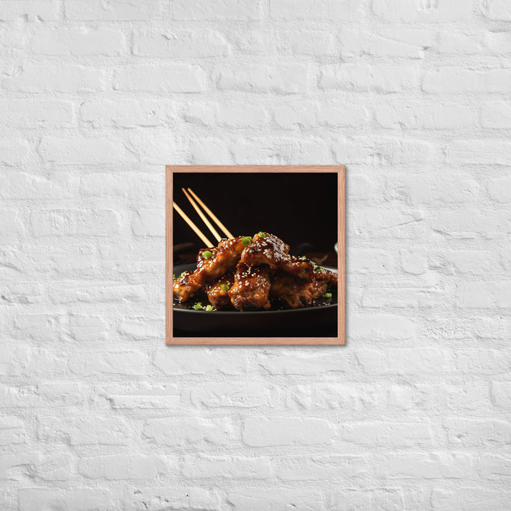 Teriyaki Wings Framed poster 🤤 from Yumify.AI