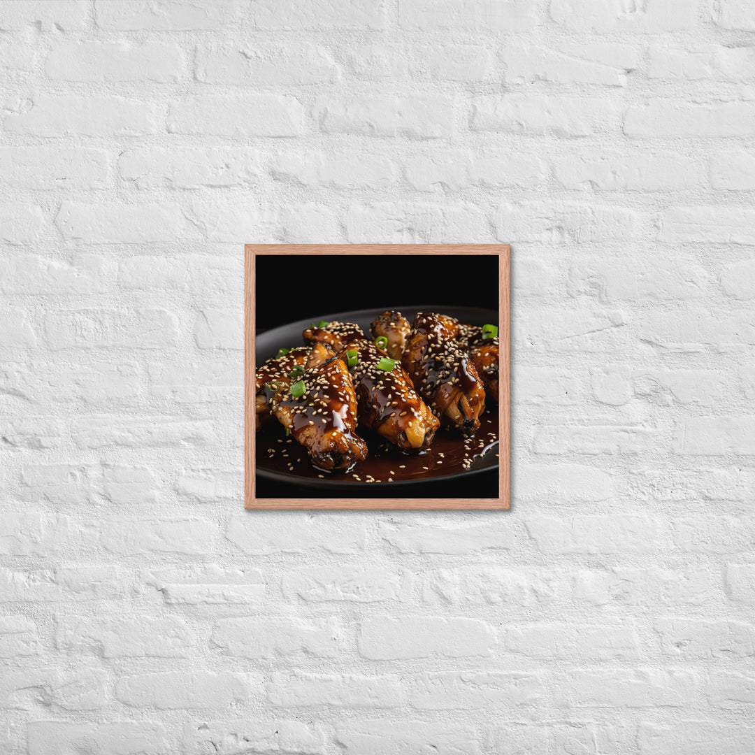 Teriyaki Wings Framed poster 🤤 from Yumify.AI