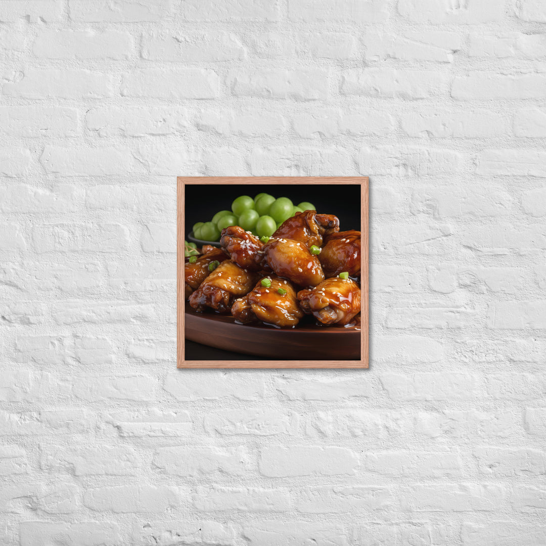 Teriyaki Wings Framed poster 🤤 from Yumify.AI