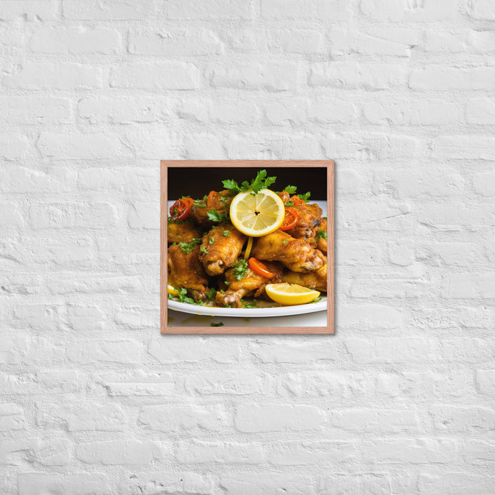 Honey Mustard Wings Framed poster 🤤 from Yumify.AI