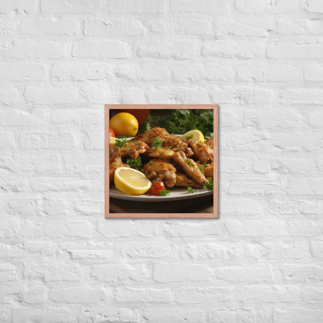 Honey Mustard Wings Framed poster 🤤 from Yumify.AI