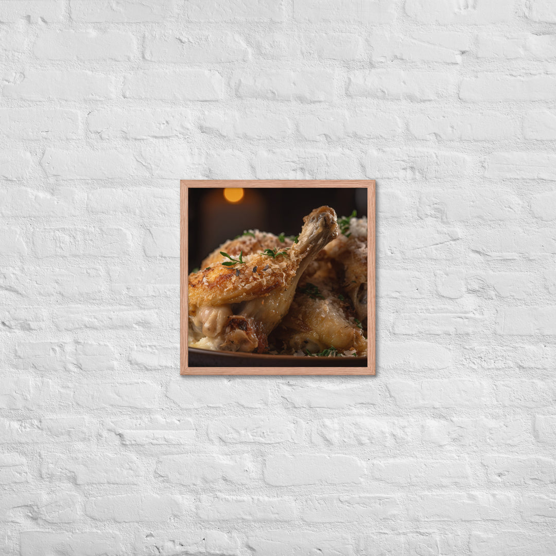 Garlic Parmesan Wings Framed poster 🤤 from Yumify.AI