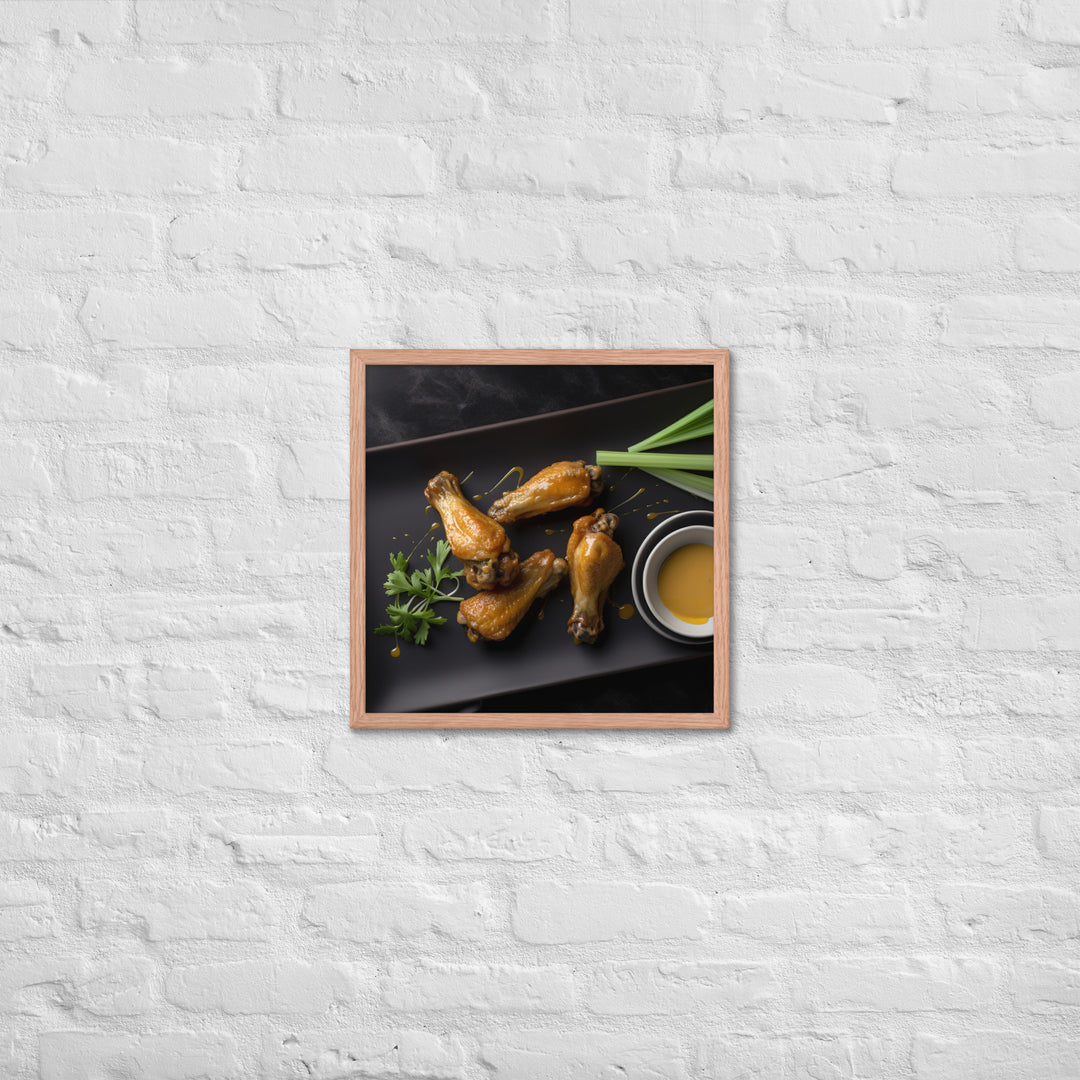 Honey Mustard Wings Framed poster 🤤 from Yumify.AI