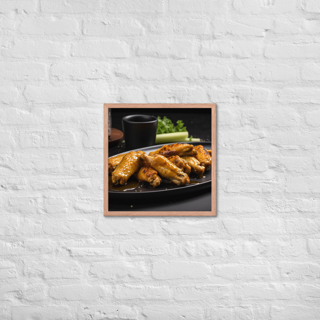 Honey Mustard Wings Framed poster 🤤 from Yumify.AI