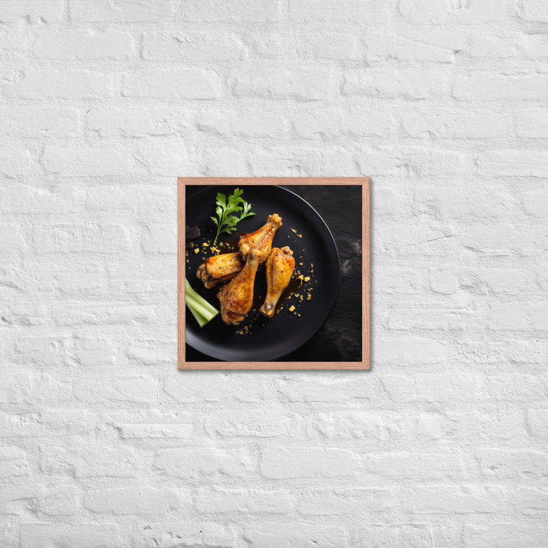 Honey Mustard Wings Framed poster 🤤 from Yumify.AI