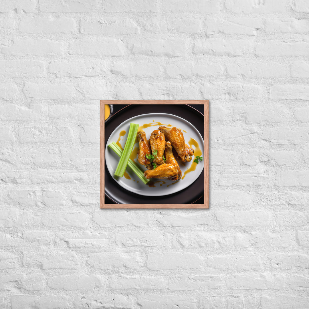 Honey Mustard Wings Framed poster 🤤 from Yumify.AI