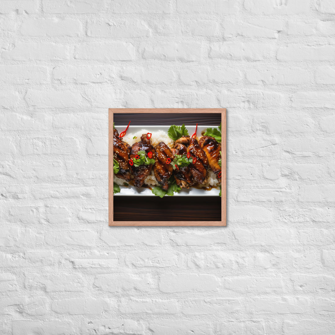 Teriyaki Wings Framed poster 🤤 from Yumify.AI