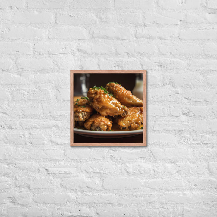 Garlic Parmesan Wings Framed poster 🤤 from Yumify.AI