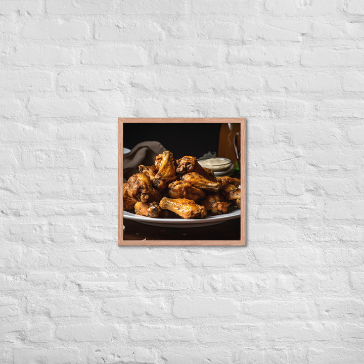 Garlic Parmesan Wings Framed poster 🤤 from Yumify.AI