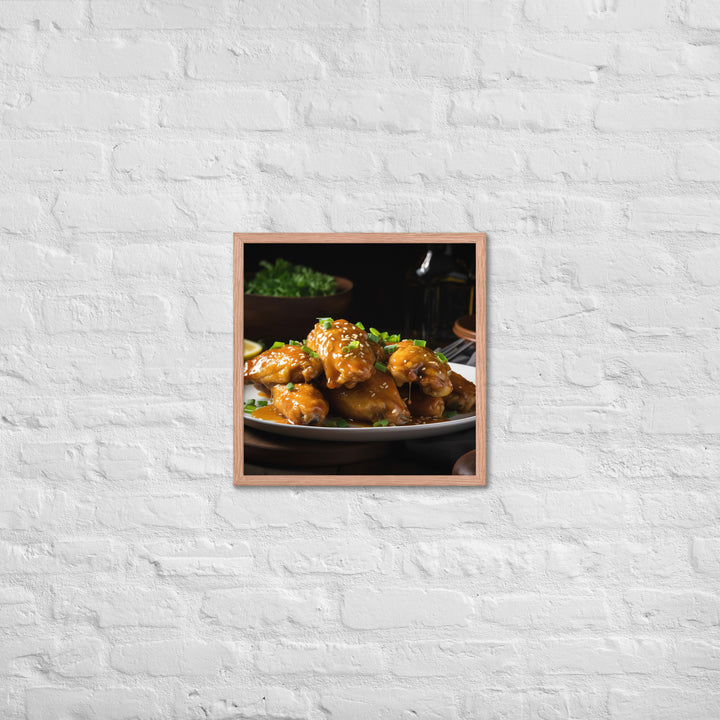 Honey Mustard Wings Framed poster 🤤 from Yumify.AI