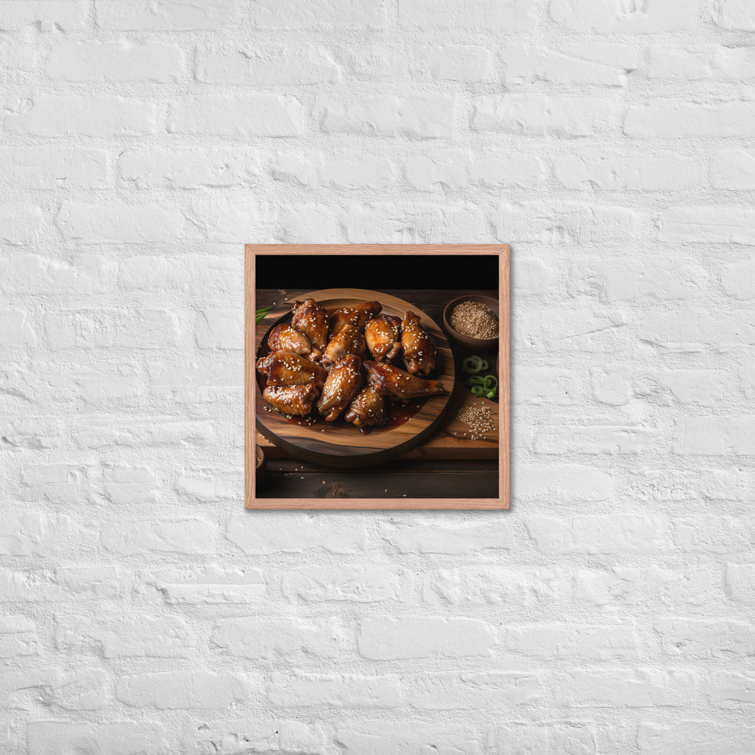 Teriyaki Wings Framed poster 🤤 from Yumify.AI