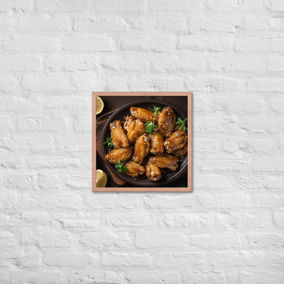 Honey Mustard Wings Framed poster 🤤 from Yumify.AI