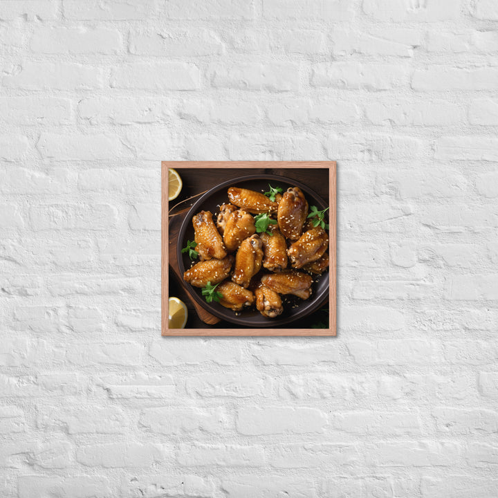 Honey Mustard Wings Framed poster 🤤 from Yumify.AI