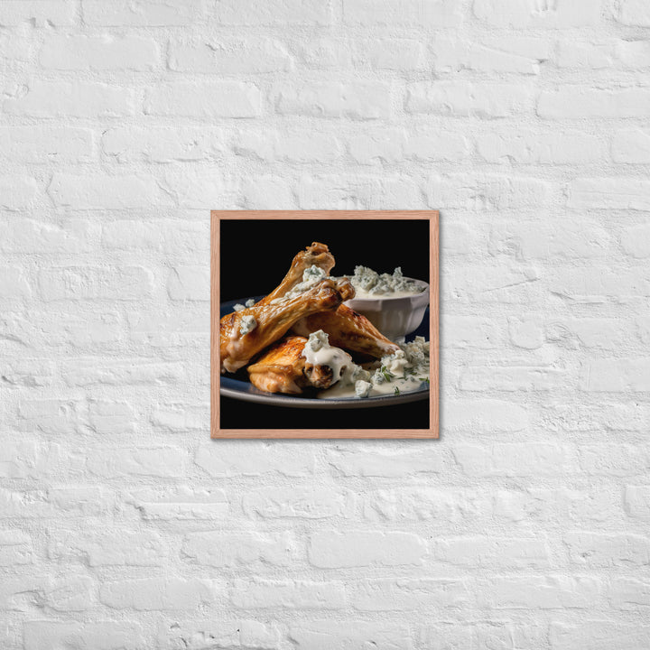 Garlic Parmesan Wings Framed poster 🤤 from Yumify.AI