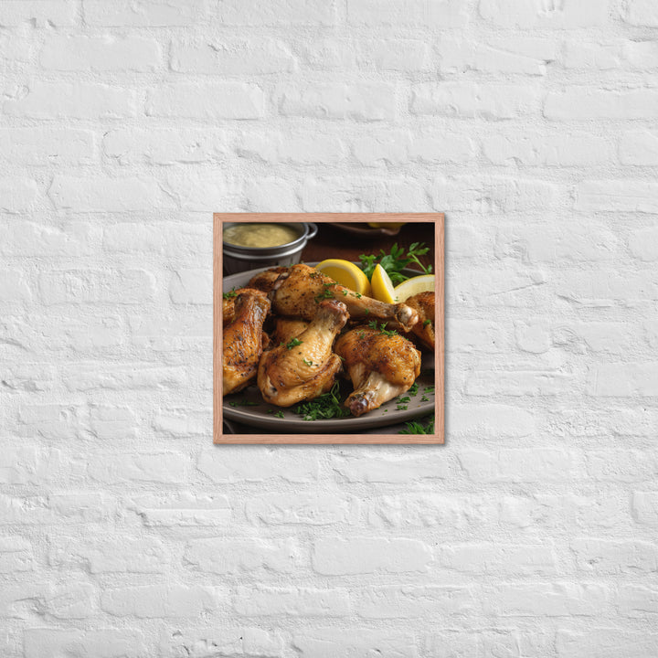 Lemon Pepper Wings Framed poster 🤤 from Yumify.AI