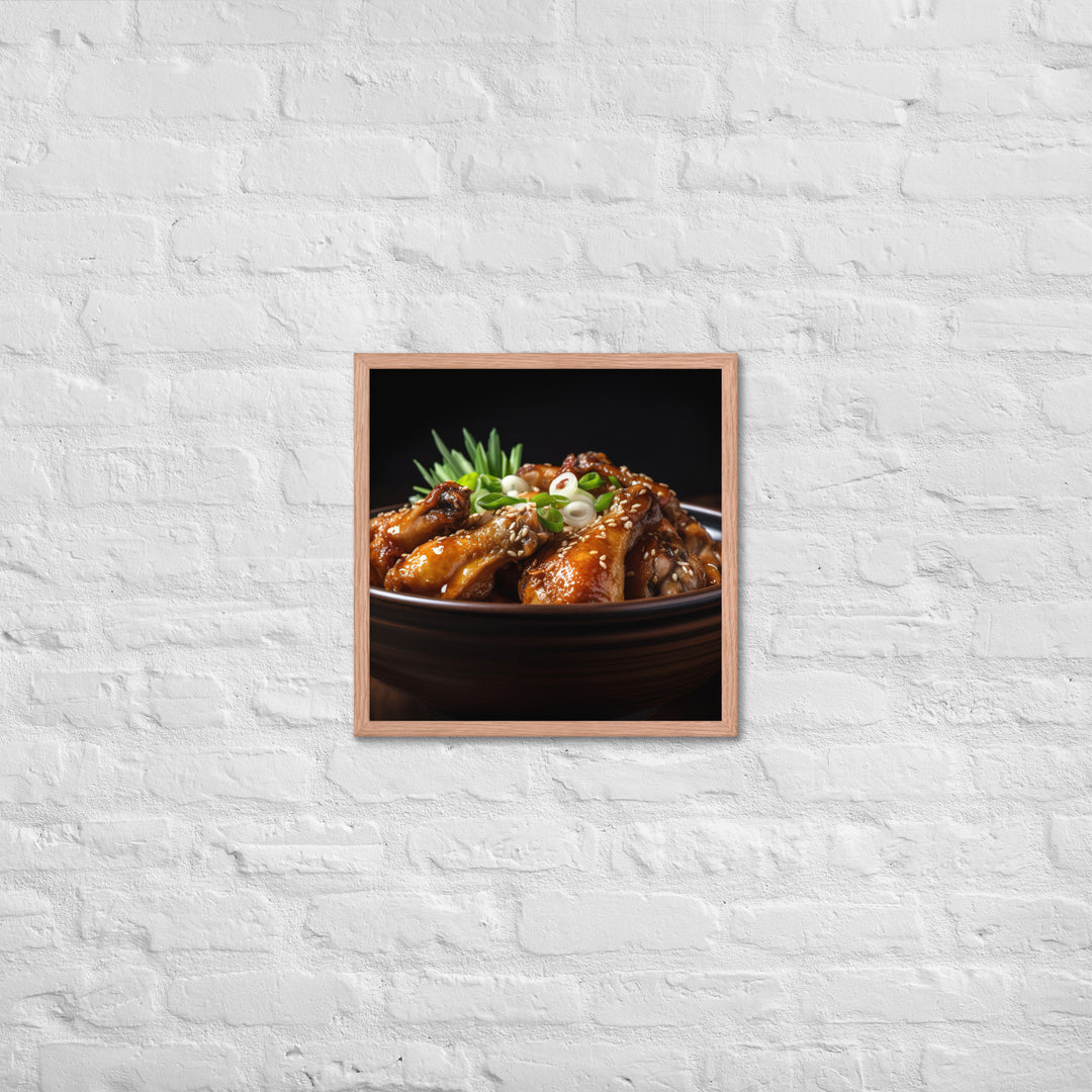 Teriyaki Wings Framed poster 🤤 from Yumify.AI