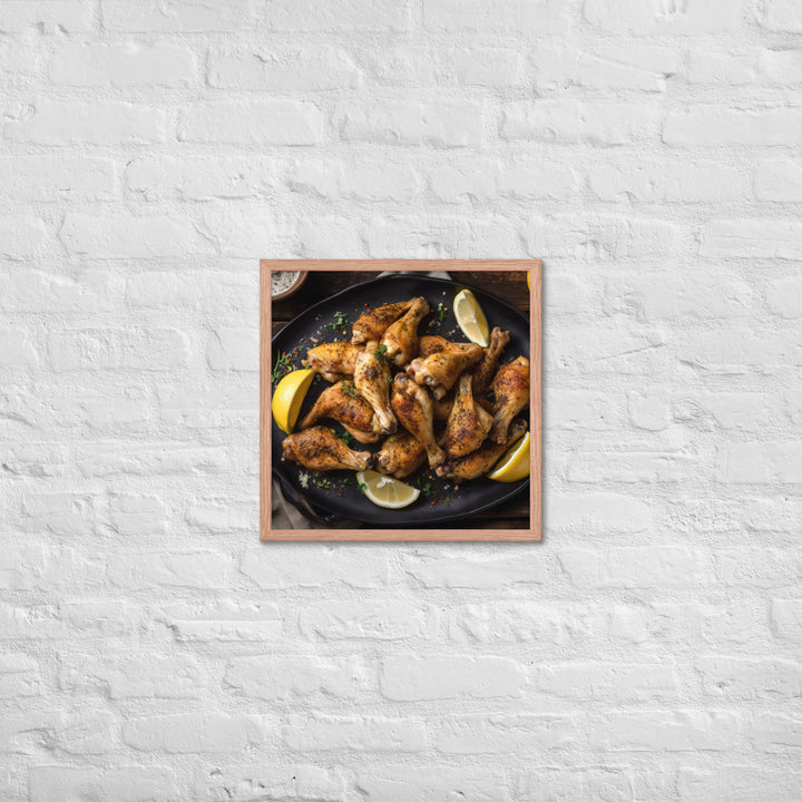 Lemon Pepper Wings Framed poster 🤤 from Yumify.AI