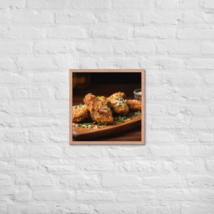 Garlic Parmesan Wings Framed poster 🤤 from Yumify.AI