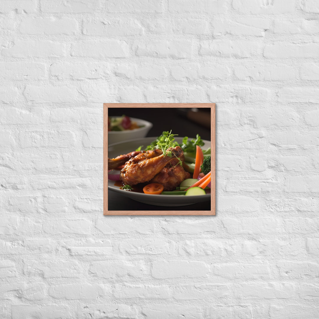 BBQ Wings Framed poster 🤤 from Yumify.AI