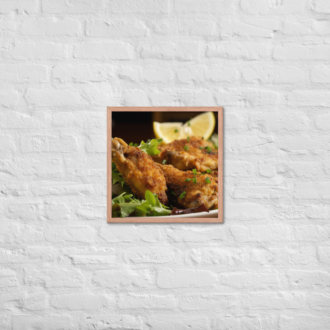 Lemon Pepper Wings Framed poster 🤤 from Yumify.AI