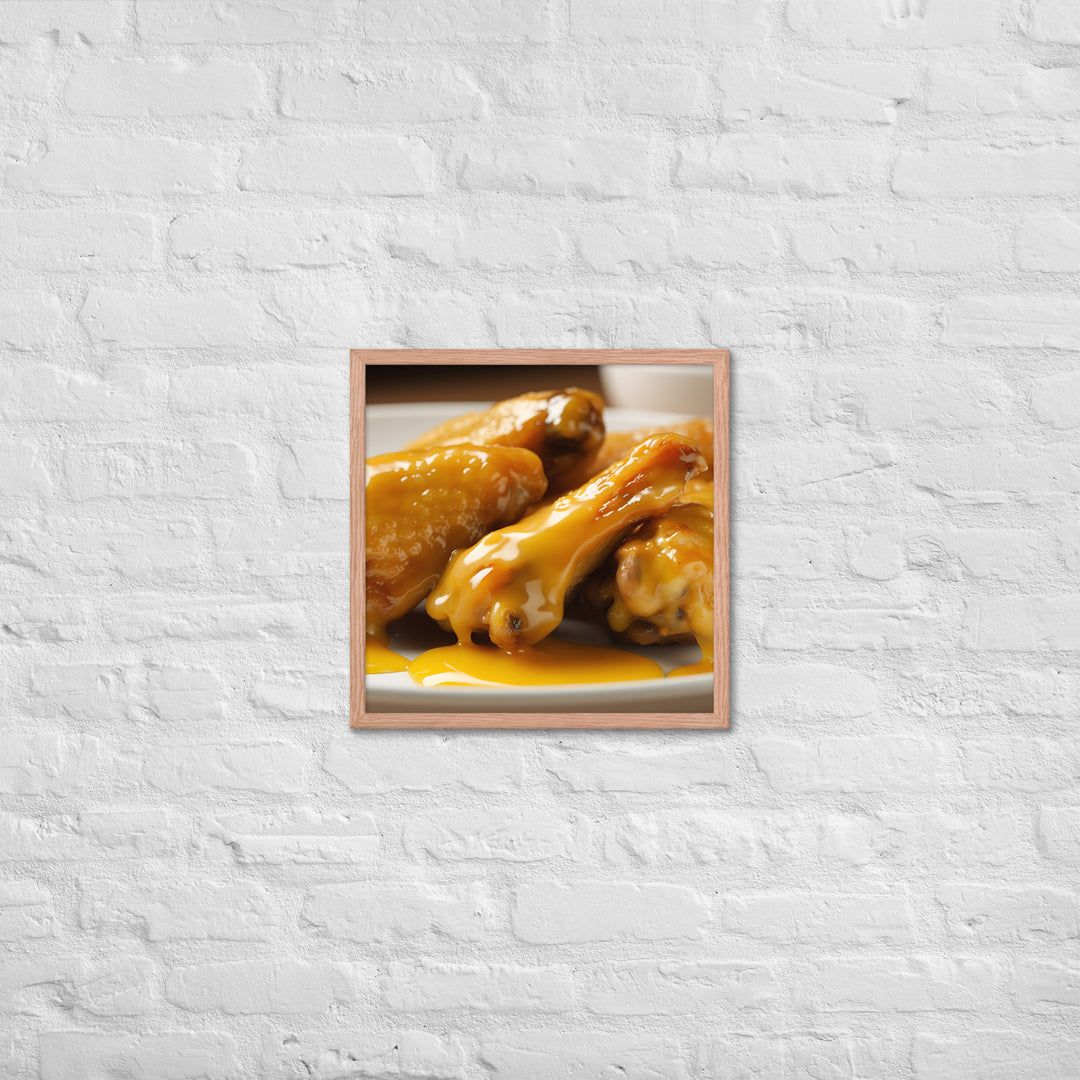 Honey Mustard Wings Framed poster 🤤 from Yumify.AI