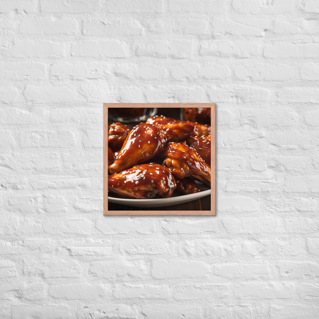 BBQ Wings Framed poster 🤤 from Yumify.AI