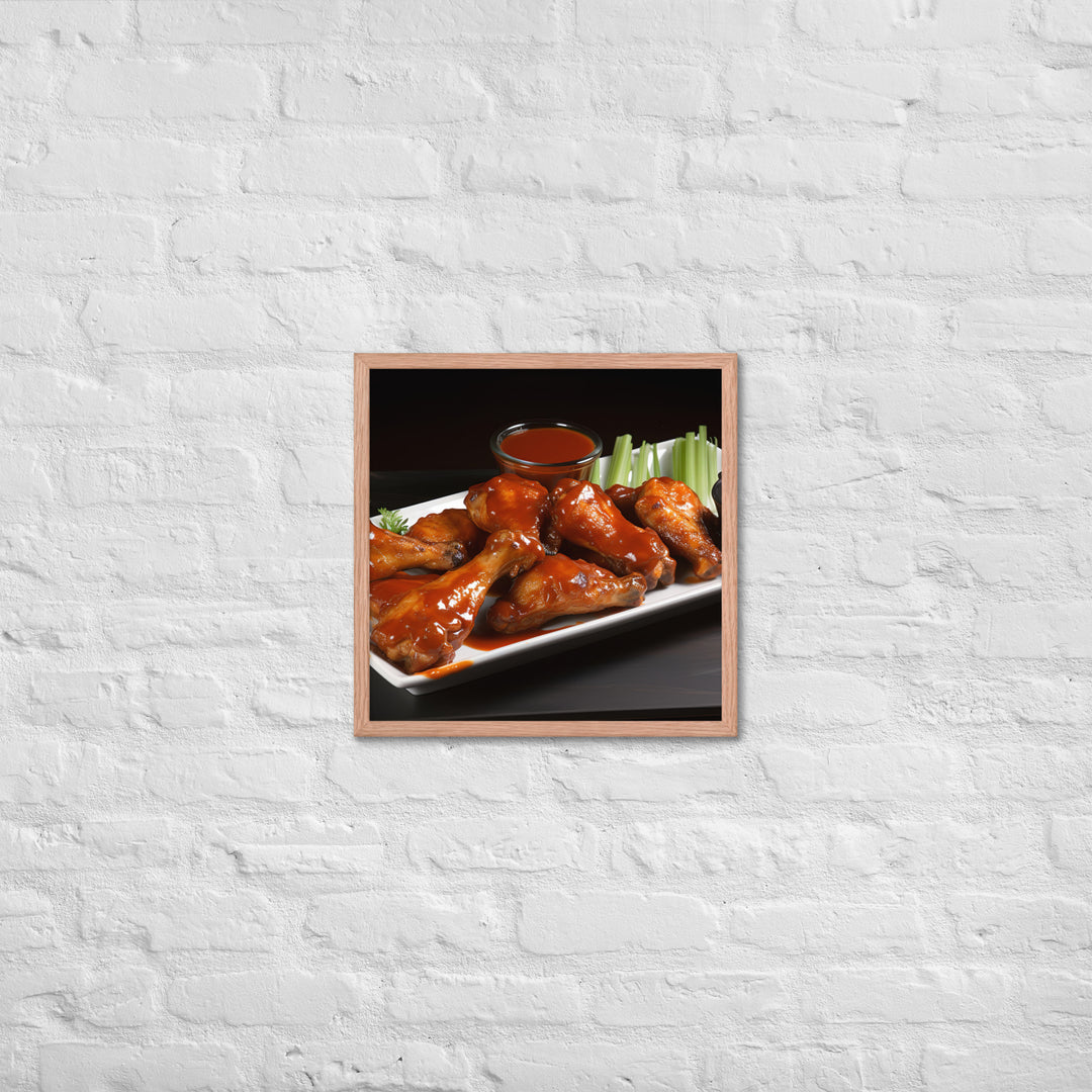 BBQ Wings Framed poster 🤤 from Yumify.AI