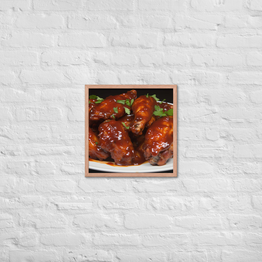 BBQ Wings Framed poster 🤤 from Yumify.AI