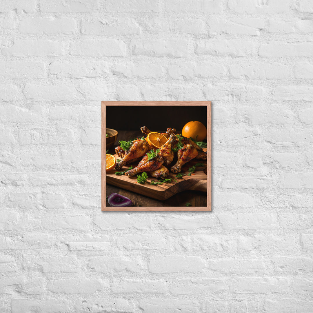 BBQ Wings Framed poster 🤤 from Yumify.AI