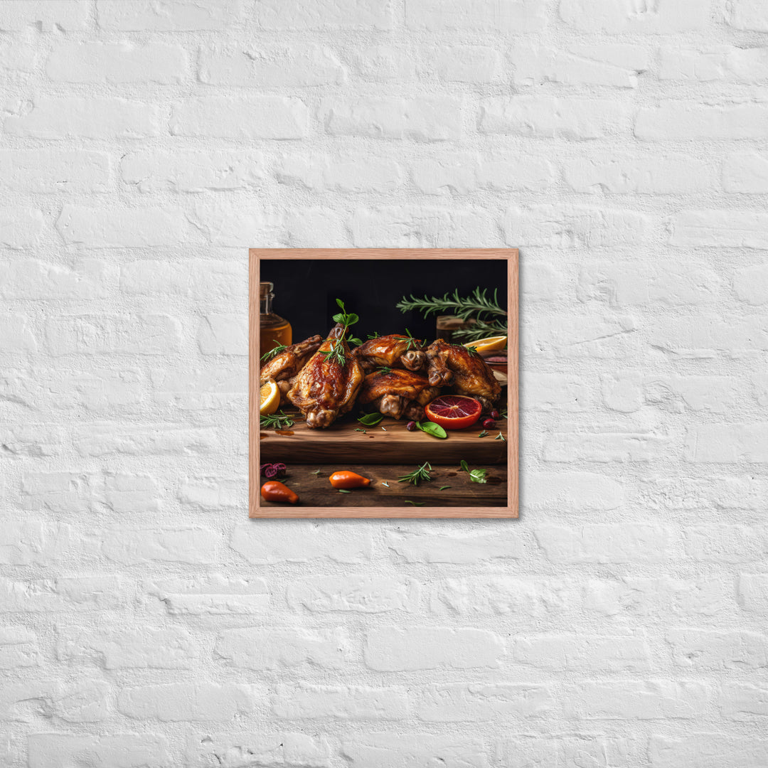 BBQ Wings Framed poster 🤤 from Yumify.AI