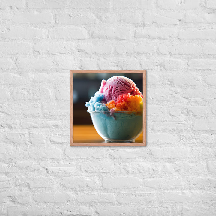 Shave Ice Framed poster 🤤 from Yumify.AI