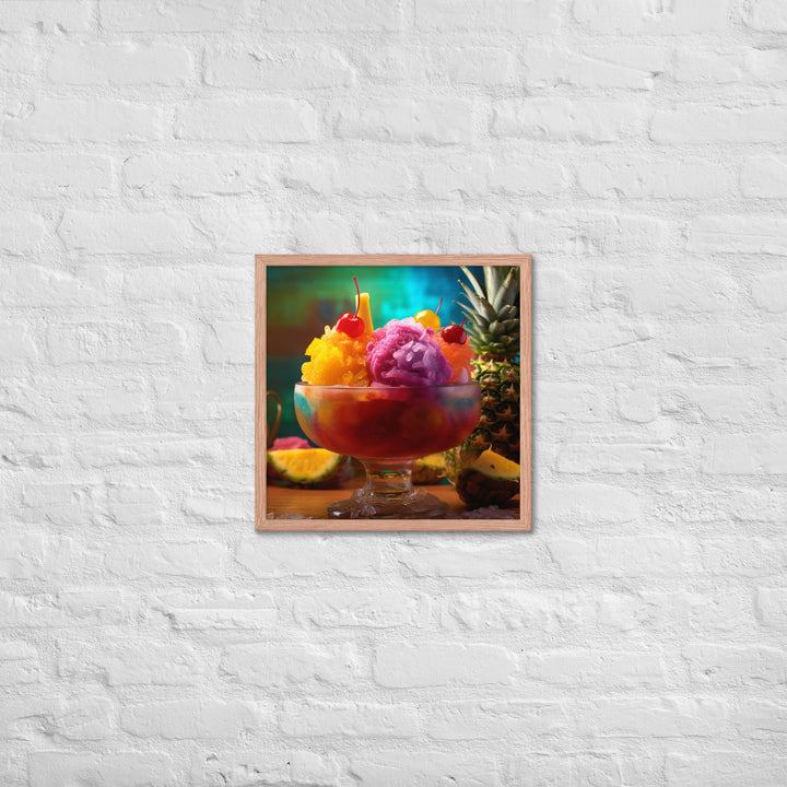 Shave Ice Framed poster 🤤 from Yumify.AI