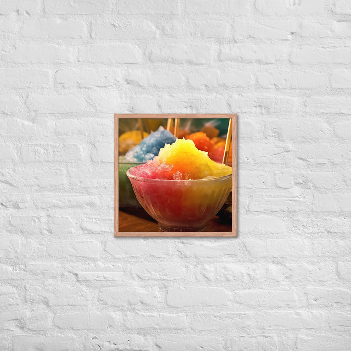 Shave Ice Framed poster 🤤 from Yumify.AI