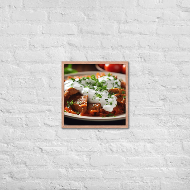 Iskender Kebab Framed poster 🤤 from Yumify.AI