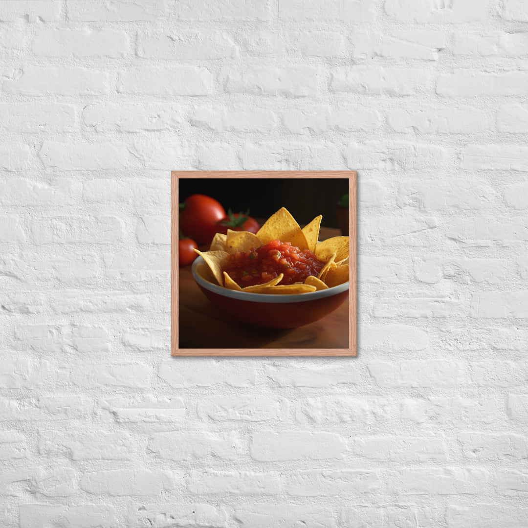 Zesty Chips and Salsa Framed poster 🤤 from Yumify.AI