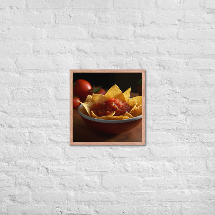 Zesty Chips and Salsa Framed poster 🤤 from Yumify.AI