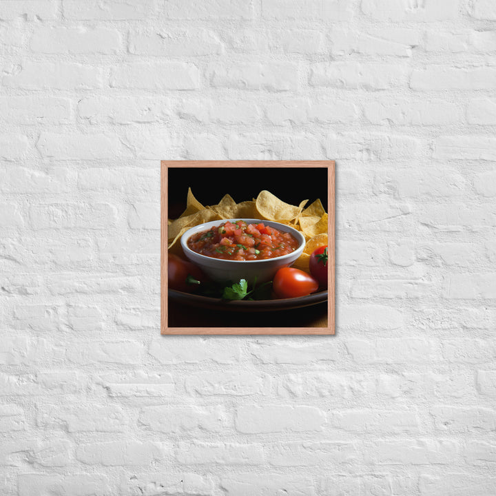 Zesty Chips and Salsa Framed poster 🤤 from Yumify.AI