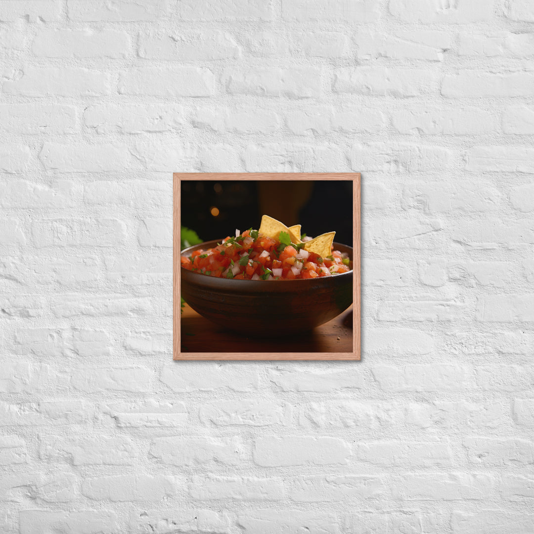 Crispy Chips and Fiery Salsa Framed poster 🤤 from Yumify.AI