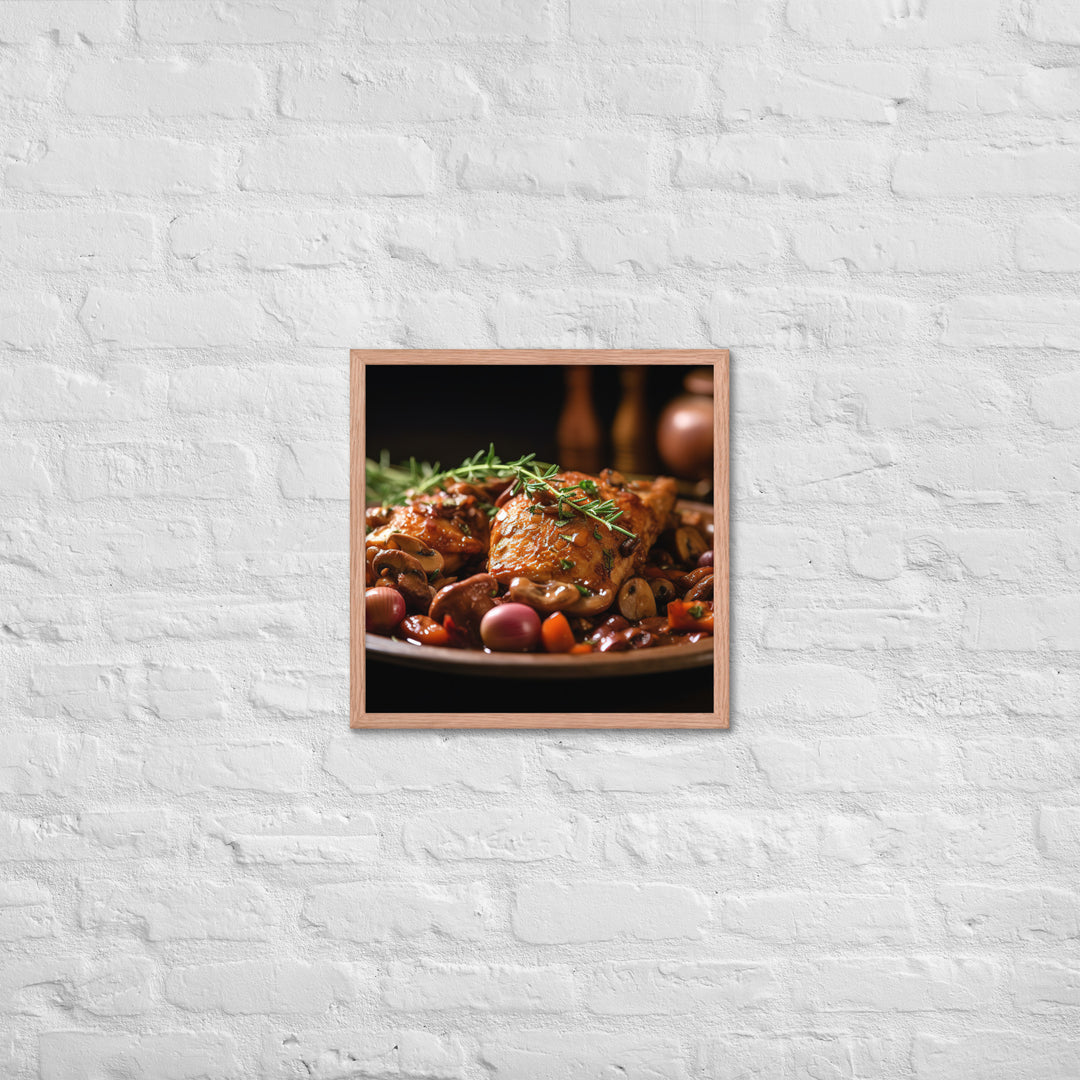 Coq au Vin Framed poster 🤤 from Yumify.AI