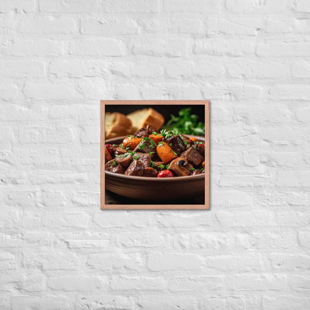 Beef Bourguignon Framed poster 🤤 from Yumify.AI