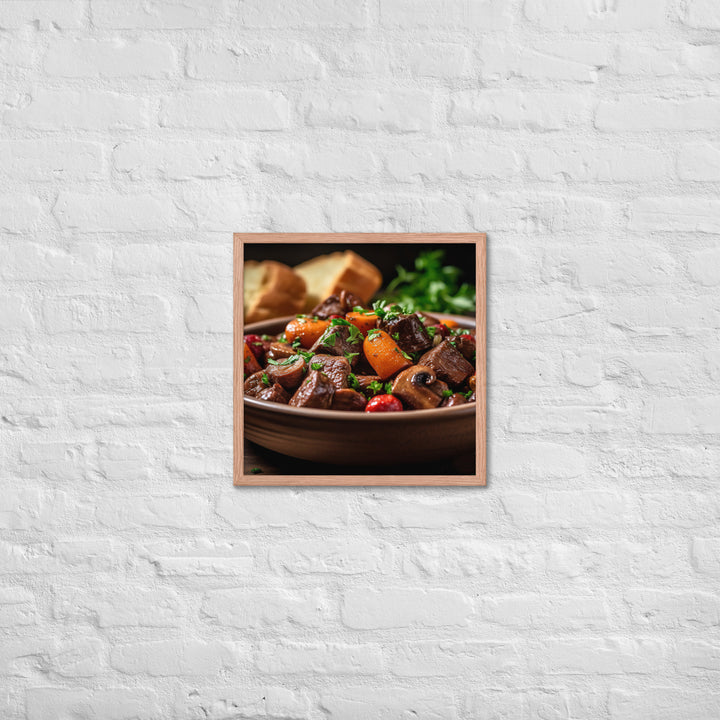 Beef Bourguignon Framed poster 🤤 from Yumify.AI