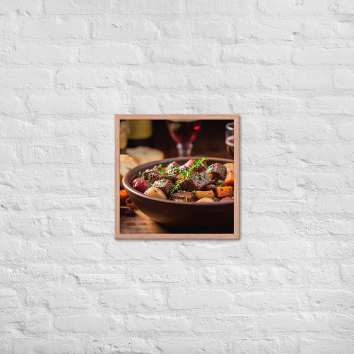 Beef Bourguignon Framed poster 🤤 from Yumify.AI