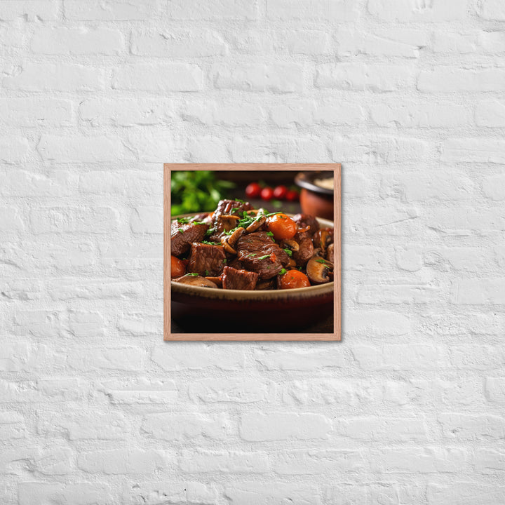 Beef Bourguignon Framed poster 🤤 from Yumify.AI