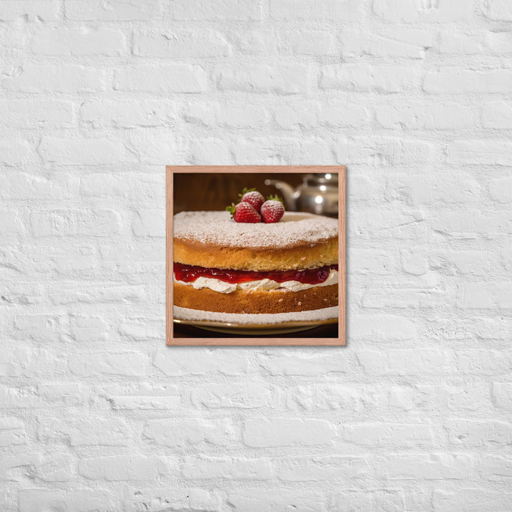 Victoria Sponge Cake Framed poster 🤤 from Yumify.AI