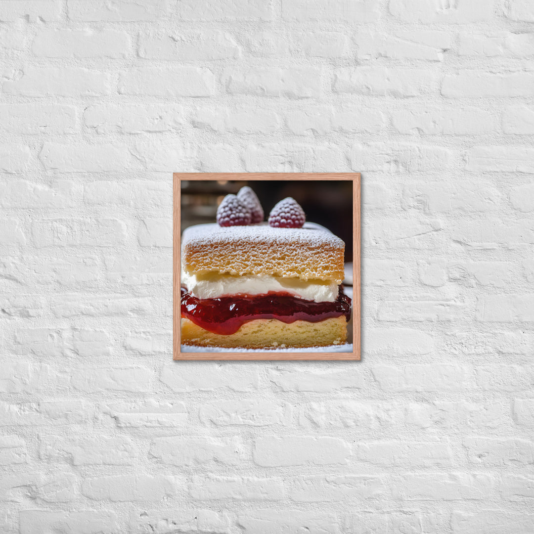 Victoria Sponge Cake Framed poster 🤤 from Yumify.AI