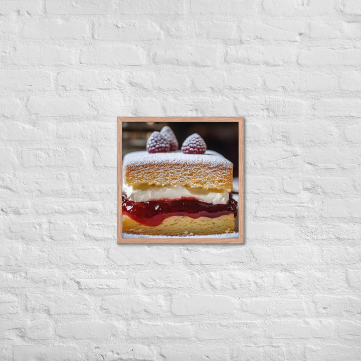 Victoria Sponge Cake Framed poster 🤤 from Yumify.AI