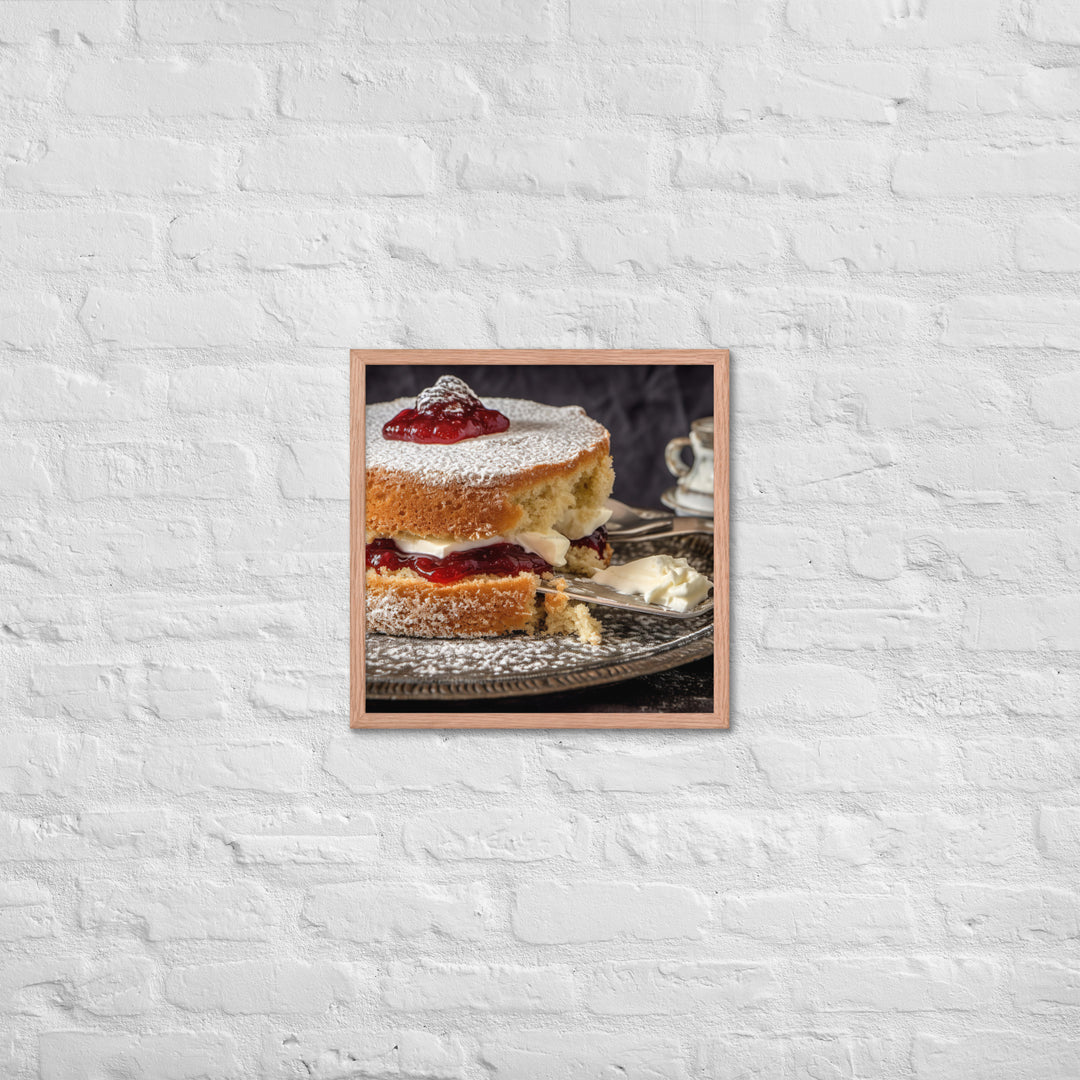 Victoria Sponge Cake Framed poster 🤤 from Yumify.AI